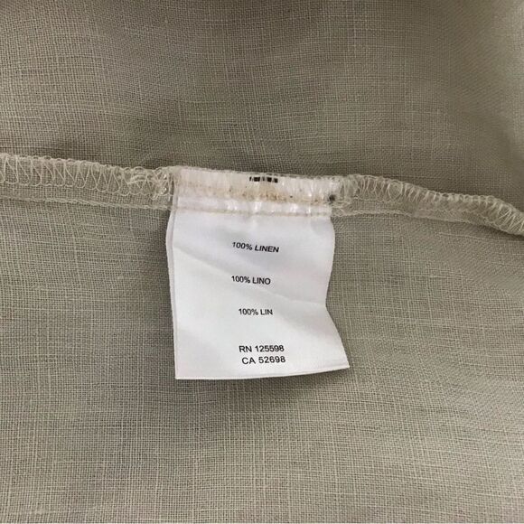 Ellen Tracy 100% Linen Tunic Top - Picture 5 of 5